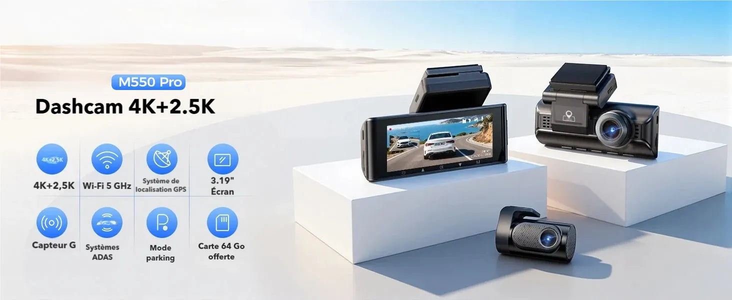 38) Dashcam voiture avant et arrière avec vision nocturne - Dashcam Secure