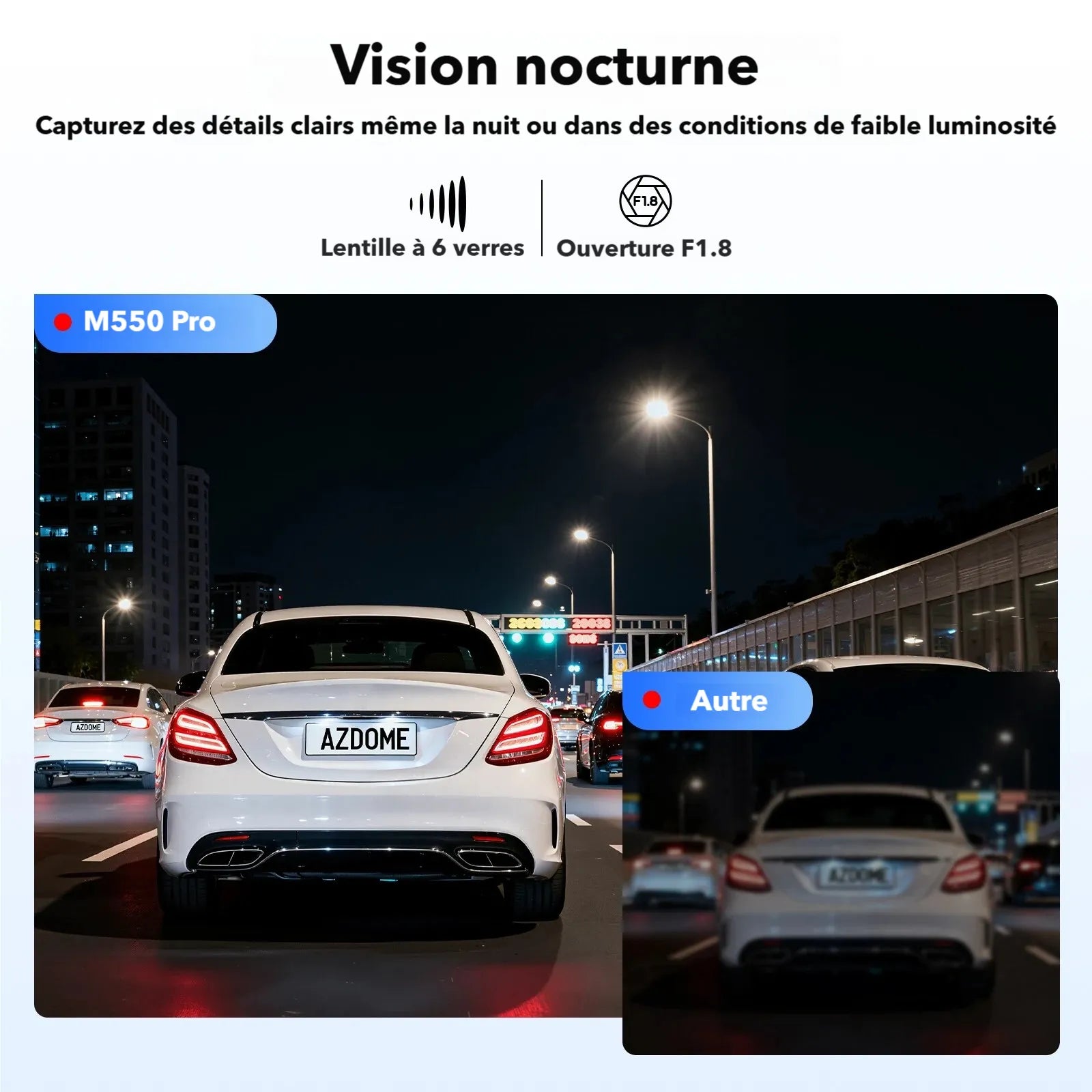 38) Dashcam voiture avant et arrière avec vision nocturne - Dashcam Secure
