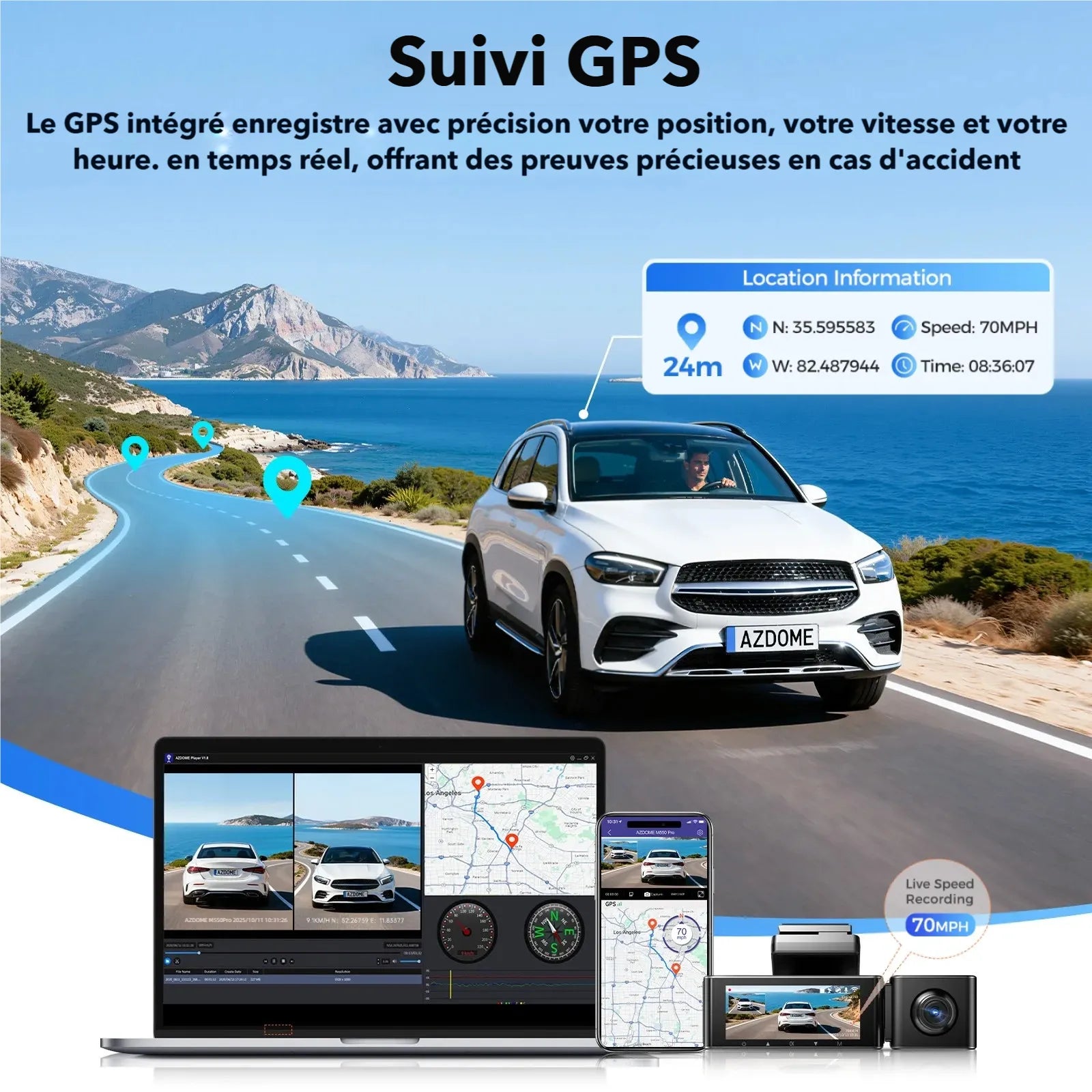 39) Dashcam 3 caméra - Dashcam Secure