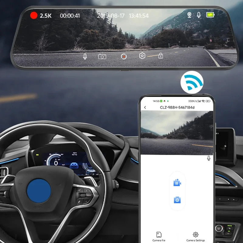 25) Dashcam rétroviseurs avant arrière - Dashcam Secure