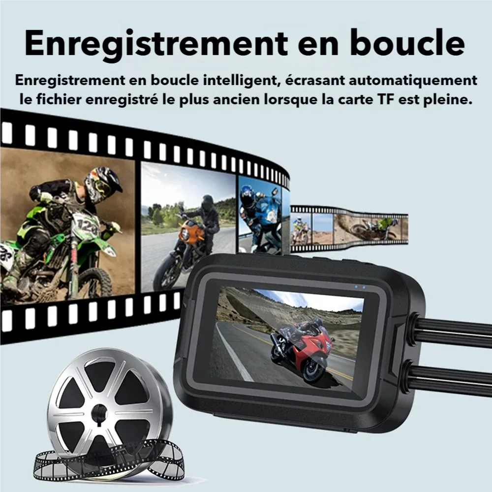 42) Dashcam moto avant arrière - Dashcam Secure