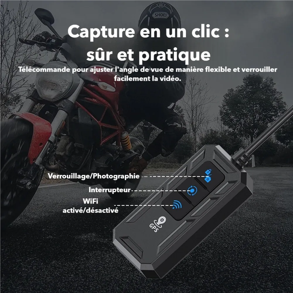 42) Dashcam moto avant arrière - Dashcam Secure