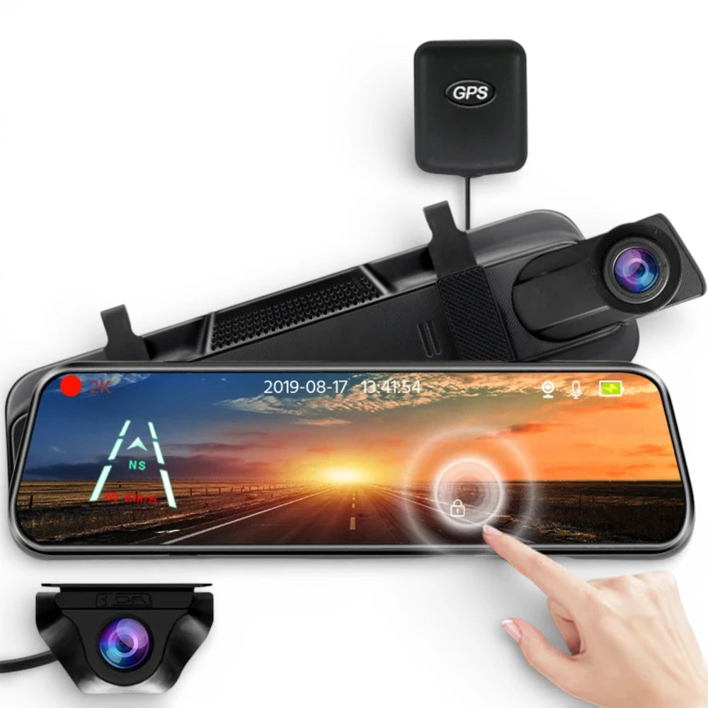 26) Dashcam rétroviseurs avant arrière GPS mode Parking - Dashcam Secure