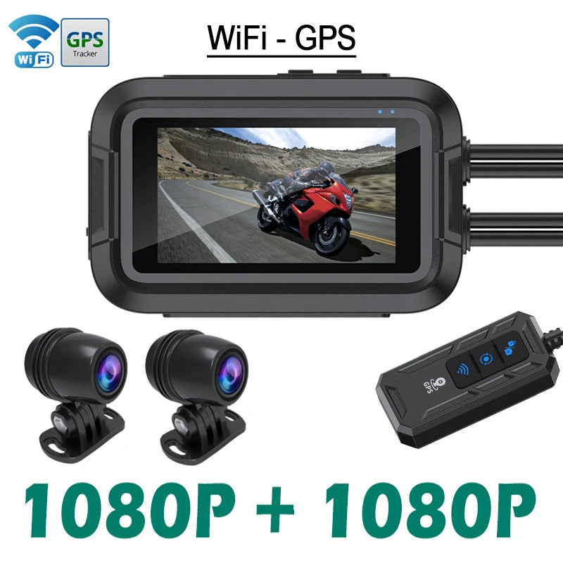 43) Dashcam moto avant arrière GPS - Dashcam Secure