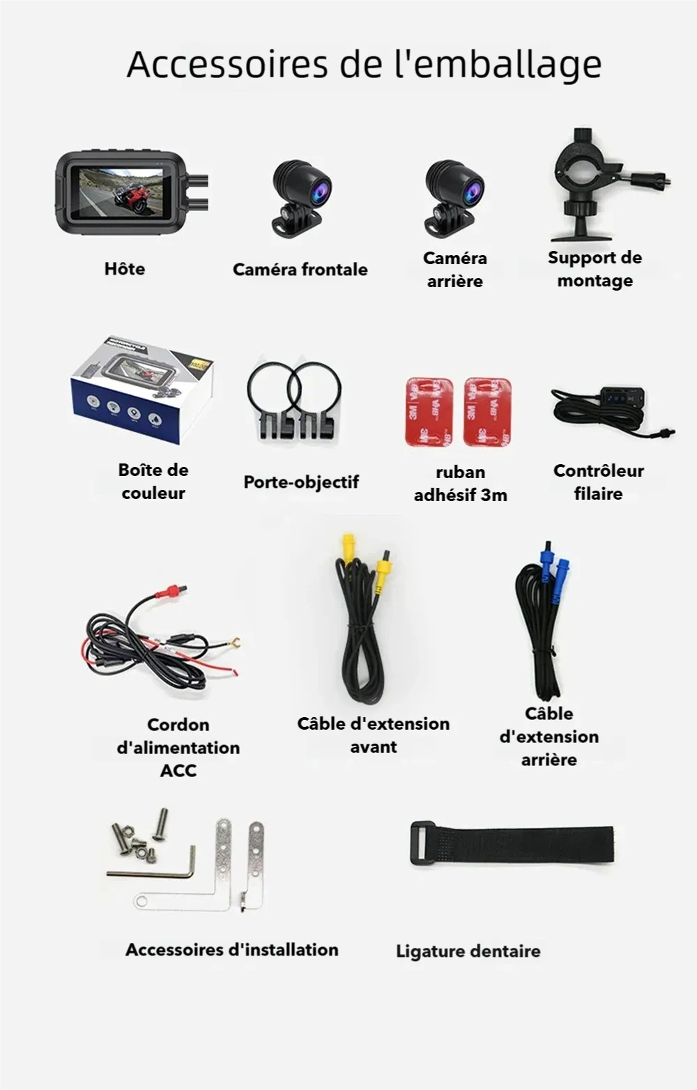 42) Dashcam moto avant arrière - Dashcam Secure