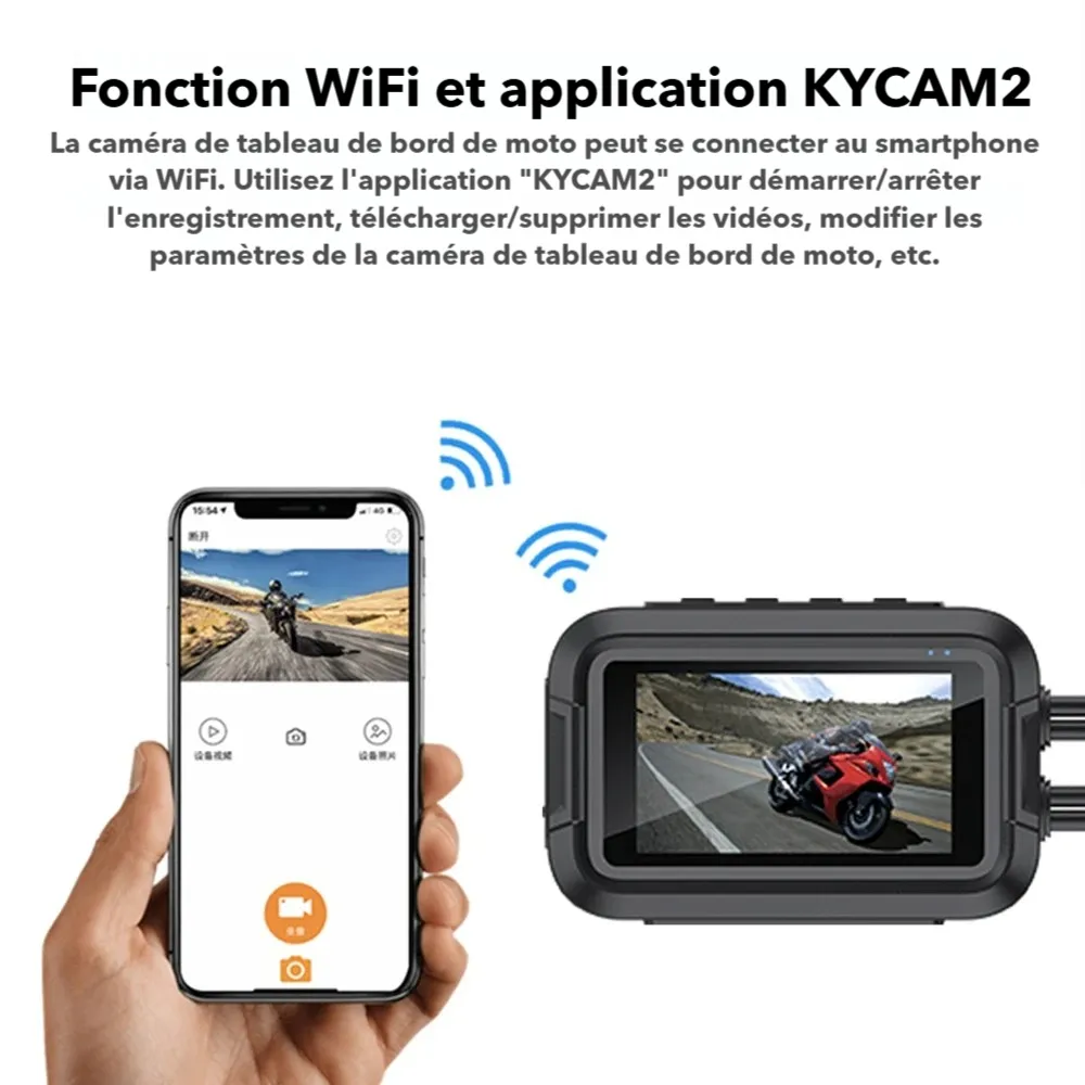 42) Dashcam moto avant arrière - Dashcam Secure